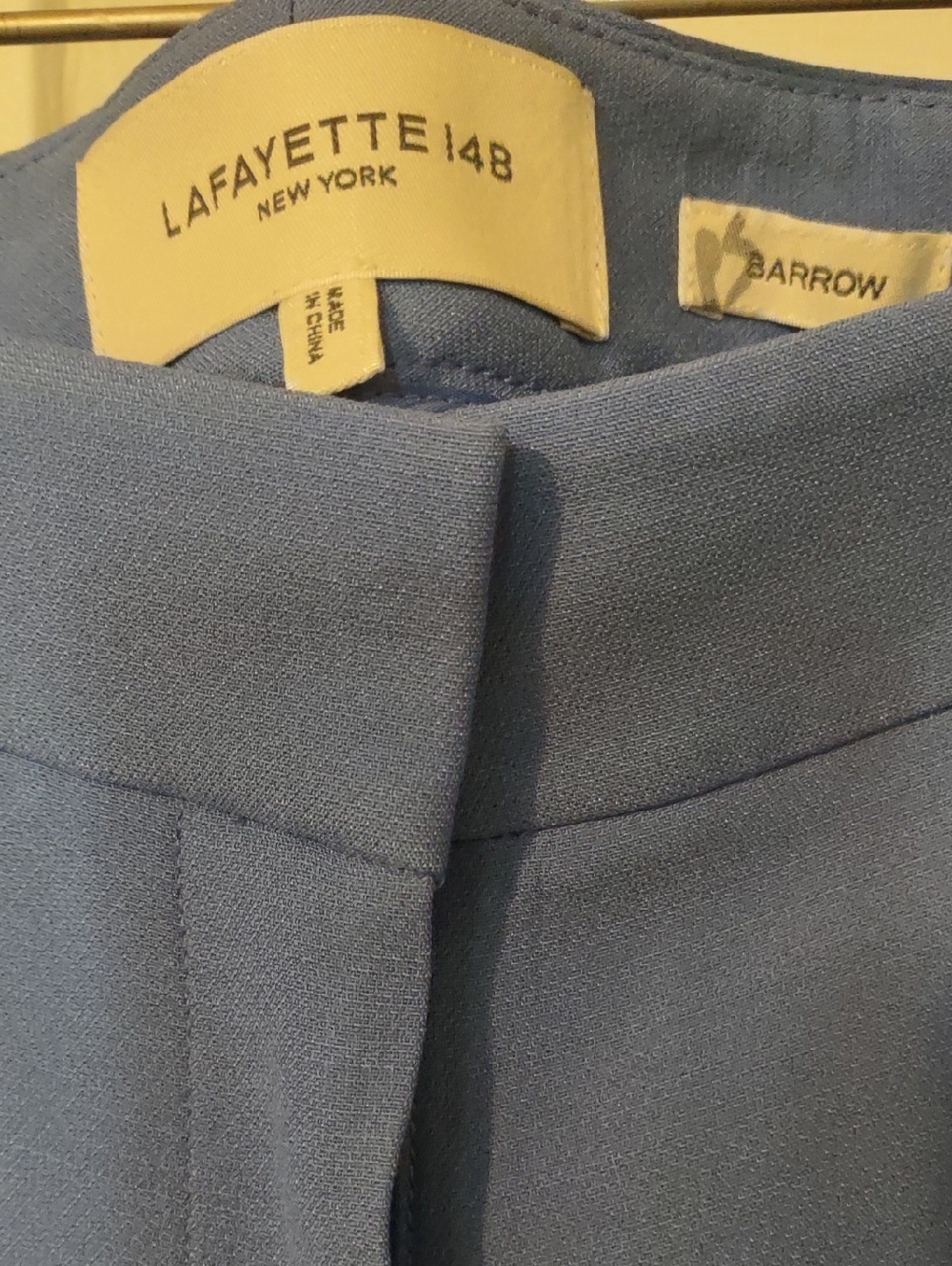 Lafayette 148 New York Tailored Straight-Leg Dress Pants - Blue size 18 - Picture 3 of 7